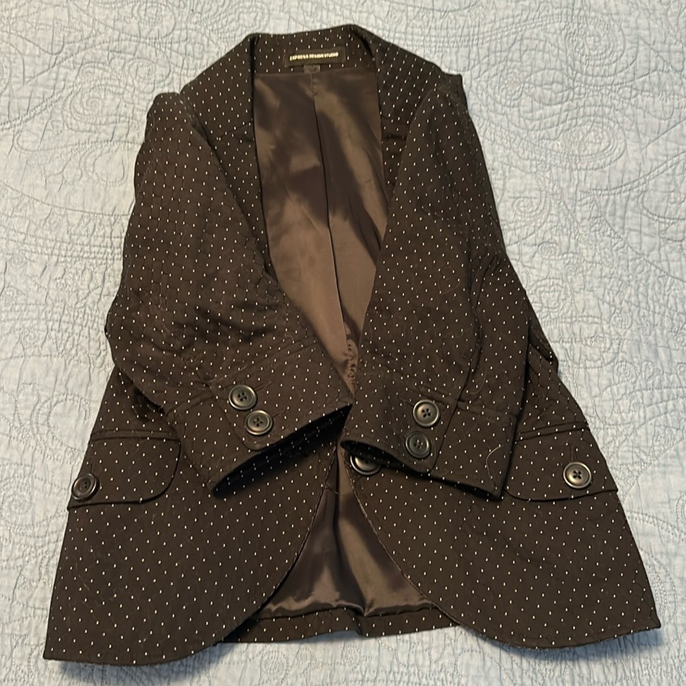 Express design studio size 2 polka dot lil jacket